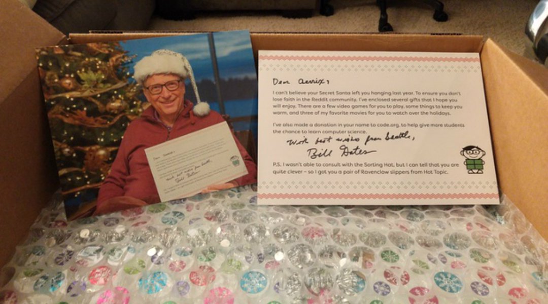 Bill Gates is the Best Secret Santa Ever