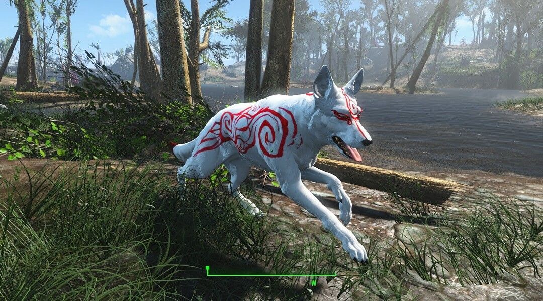 Fallout 4 Mod Gives Dogmeat an Okami Skin