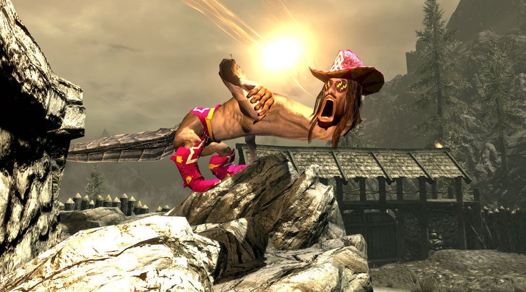 Skyrim Remaster Getting Macho Man Dragon Mod on XB1