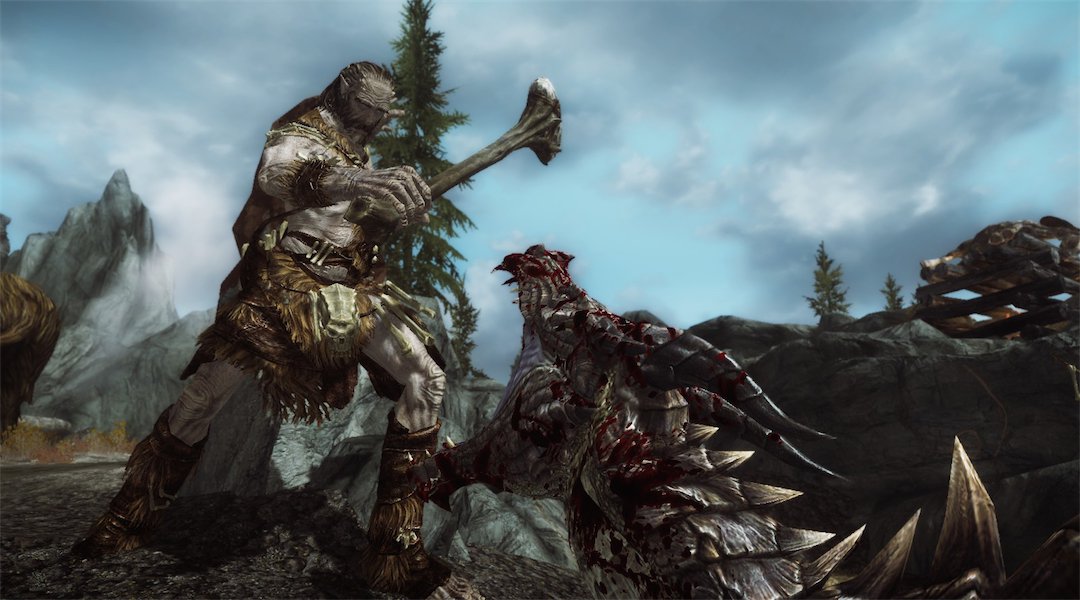 Skyrim Special Edition: 300 Giants vs 100 Dragons